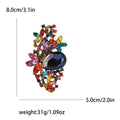 Vintage Alloy Glass Brooch Pin For Women's Coats And Suits view 6