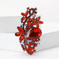 Vintage Alloy Glass Brooch Pin For Women's Coats And Suits view 2