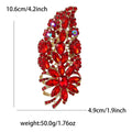 Alloy Full Rhinestone Glass Brooch Pin For Coats And Suits view 7