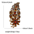Alloy Full Rhinestone Glass Brooch Pin For Coats And Suits view 8