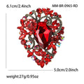 Alloy Rhinestone Glass Brooch Pin For Elegant Women's Apparel view 4