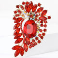 Alloy Rhinestone Glass Brooch For Women's Suit And Coat Decoration view 2