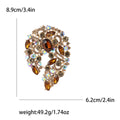 Alloy Full Rhinestone Glass Brooch For Women's Suit And Coat view 10