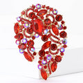 Alloy Full Rhinestone Glass Brooch For Women's Suit And Coat view 2