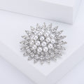 Alloy Pearl Rhinestone Sunflower Brooch Pin For Fashion Clothing Accessories view 4