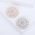 Alloy Pearl Rhinestone Sunflower Brooch Pin For Fashion Clothing Accessories view 1