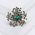 Alloy Crystal Glass Geometric Brooch Pin For Fashion Apparel Decor view 2