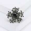 Alloy Crystal Glass Geometric Brooch Pin For Fashion Apparel Decor view 3
