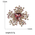 Alloy Crystal Glass Geometric Brooch Pin For Fashion Apparel Decor view 5