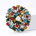 Alloy Enamel Rhinestone Brooch With Acrylic Accent For Clothing Decoration view 2