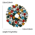 Alloy Enamel Rhinestone Brooch With Acrylic Accent For Clothing Decoration view 4