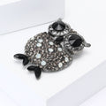 Alloy Rhinestone Owl Brooch Pin For Women Garment Decoration view 3