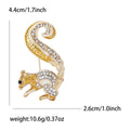 Alloy Rhinestone Squirrel Brooch Pin For Suits And Cardigans view 4
