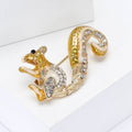 Alloy Rhinestone Squirrel Brooch Pin For Suits And Cardigans view 3