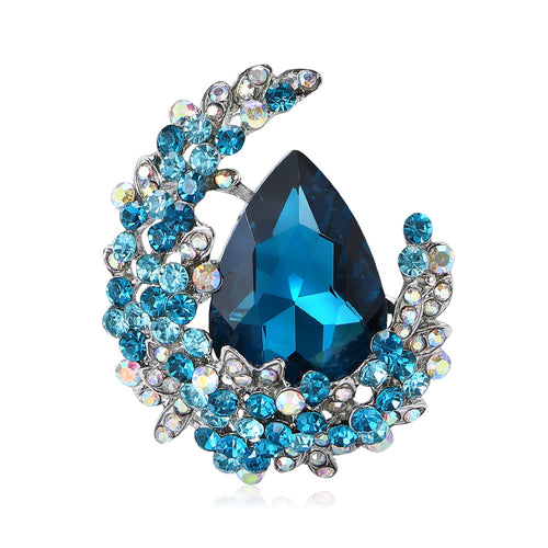 Alloy Rhinestone Enamel Brooch Pin For Elegant Suit Decoration