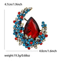 Alloy Rhinestone Enamel Brooch Pin For Elegant Suit Decoration view 6