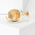 Alloy Enamel Globe Brooch Pin For Versatile Clothing Decoration view 3