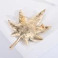 Handmade Alloy Rhinestone Leaf Brooch With Enamel For Clothing Decor view 3