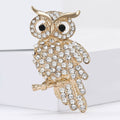 Alloy Rhinestone Owl Brooch For Unisex Clothing Decoration view 3