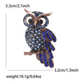 Alloy Rhinestone Owl Brooch For Unisex Clothing Decoration view 5