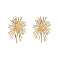 Alloy Silver Needle Firework Zircon Quadrilateral Stud Earrings For Women Fashion OL Style view 5