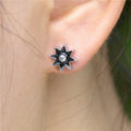 Simple Hexagram Star Copper Stud Earrings For Women With Resin Drip Korean Fashion Star Jewelry view 7