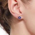 Simple Hexagram Star Copper Stud Earrings For Women With Resin Drip Korean Fashion Star Jewelry view 8