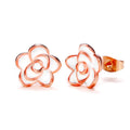 Sweet Korean Japanese Style Camellia Flower Stud Earrings For Women Student Fashion Jewelry view 3