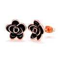 Sweet Korean Japanese Style Camellia Flower Stud Earrings For Women Student Fashion Jewelry view 2