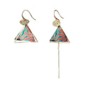 Ethnic Chinese Style Alloy Geometric Tassel Asymmetric Long Drop Earrings For Women view 5