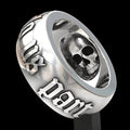 Till Death Skull Ring Punk Rock Style Black Thai Silver Color Finger Ring Jewelry view 2