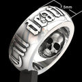 Till Death Skull Ring Punk Rock Style Black Thai Silver Color Finger Ring Jewelry view 3