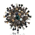 Metal Alloy Rhinestone Firework Brooch Pin For Suit And Coat Decor view 1