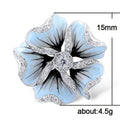 Creative Colorful Enamel Zircon Flower Leaf Stud Earrings For Women Fashion Jewelry view 5