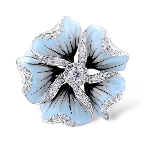 Creative Colorful Enamel Zircon Flower Leaf Stud Earrings For Women Fashion Jewelry