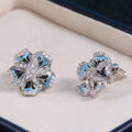Creative Colorful Enamel Zircon Flower Leaf Stud Earrings For Women Fashion Jewelry view 4