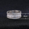Fashion Full Circle Irregular Zircon Band Ring, Versatile Export Jewelry Accessories view 5