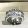 Fashion Full Circle Irregular Zircon Band Ring, Versatile Export Jewelry Accessories view 2