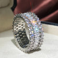 Fashion Full Circle Irregular Zircon Band Ring, Versatile Export Jewelry Accessories view 4