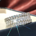 Fashion Full Circle Irregular Zircon Band Ring, Versatile Export Jewelry Accessories view 1