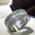 Fashion Full Circle Irregular Zircon Band Ring, Versatile Export Jewelry Accessories view 3