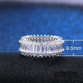 Luxury Statement Real Gold Plated Full Eternity Zircon Ring, Fashion Jewelry Accessories view 5