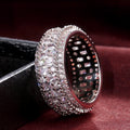 Vintage Irregular Rectangle Cubic Zirconia Ring European American Style Unisex Fashion Jewelry view 4