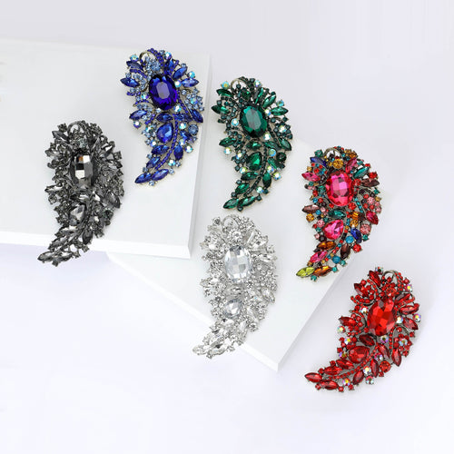Alloy Crystal Glass Rhinestone Brooch Pin For Fashion Garment Accessories