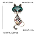Alloy Rhinestone Vintage Cat Brooch Pin For Scarves And Lapels view 5