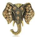 Alloy Rhinestone Elephant Brooch Pin For Lucky Animal Decoration view 1