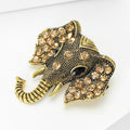 Alloy Rhinestone Elephant Brooch Pin For Lucky Animal Decoration view 3