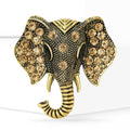 Alloy Rhinestone Elephant Brooch Pin For Lucky Animal Decoration view 2