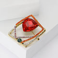Alloy Rhinestone Square Brooch Pin For Women's Suits And Coats view 3