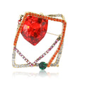 Alloy Rhinestone Square Brooch Pin For Women's Suits And Coats view 5